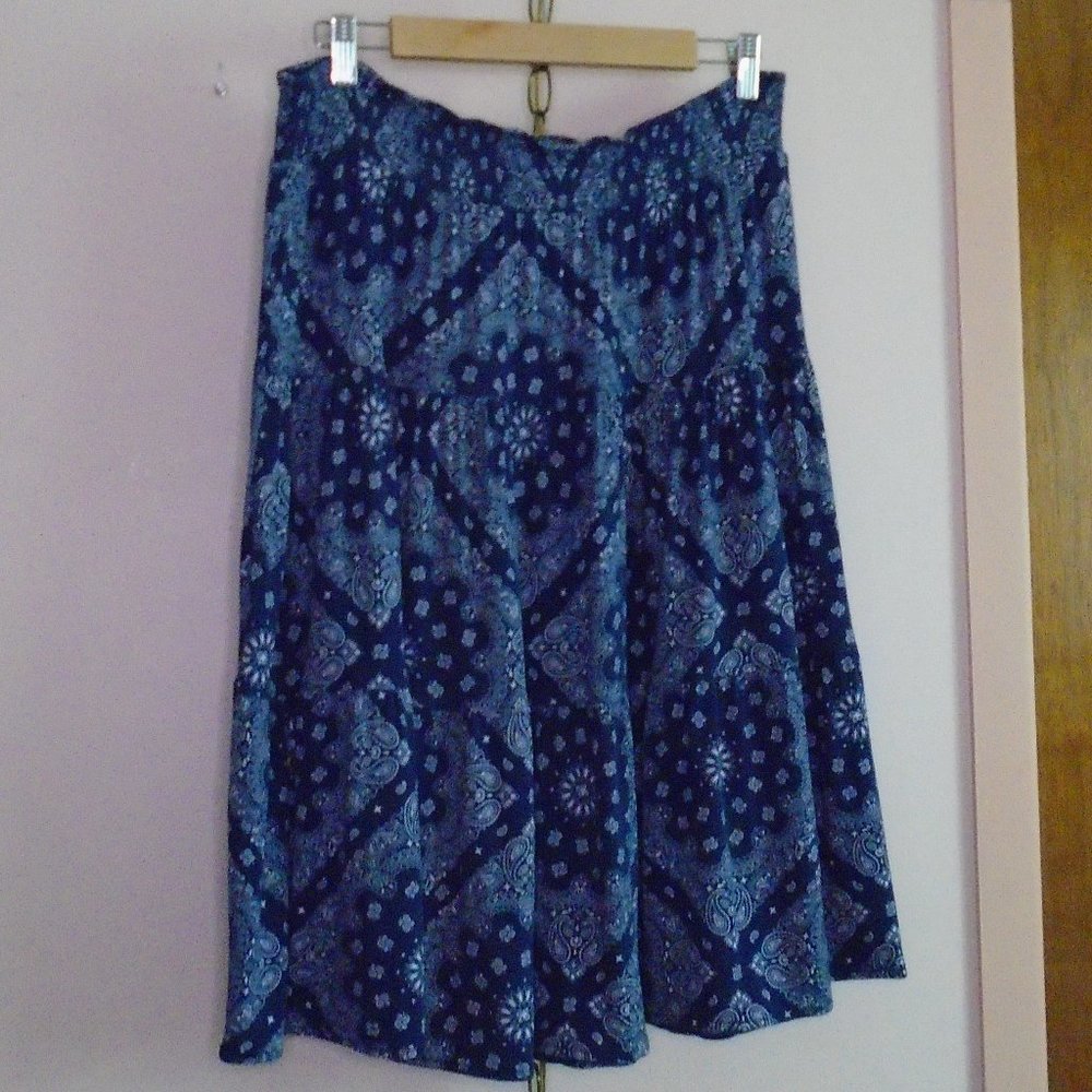 St. John's Bay Navy Tiered Jersey Skirt